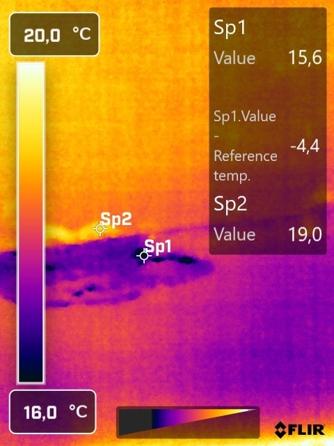 Image thermique FLIR — relevé thermique bâtiment