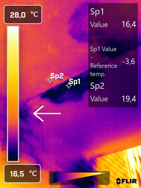 Image thermique FLIR — overlay thermographique